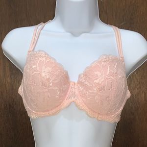Peach Double Clasp PINK bra